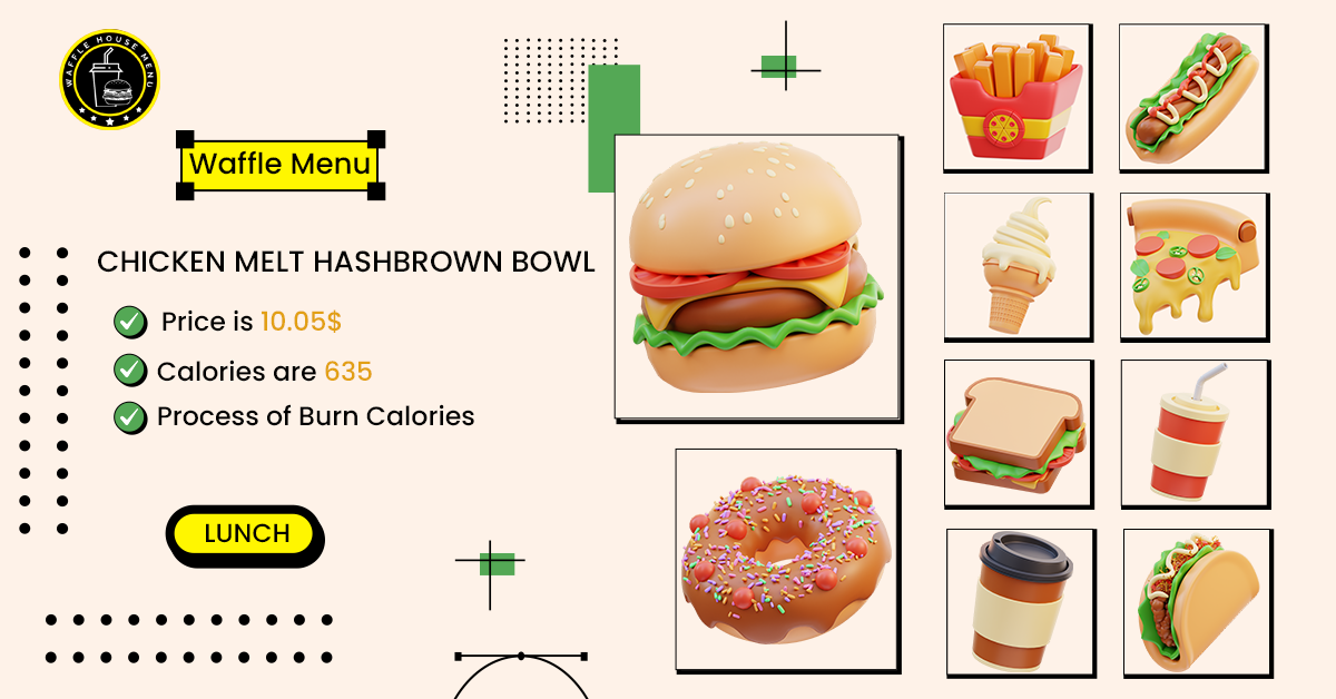 Chicken Melt Hashbrown Bowl at Waffle House | Flavor-Packed